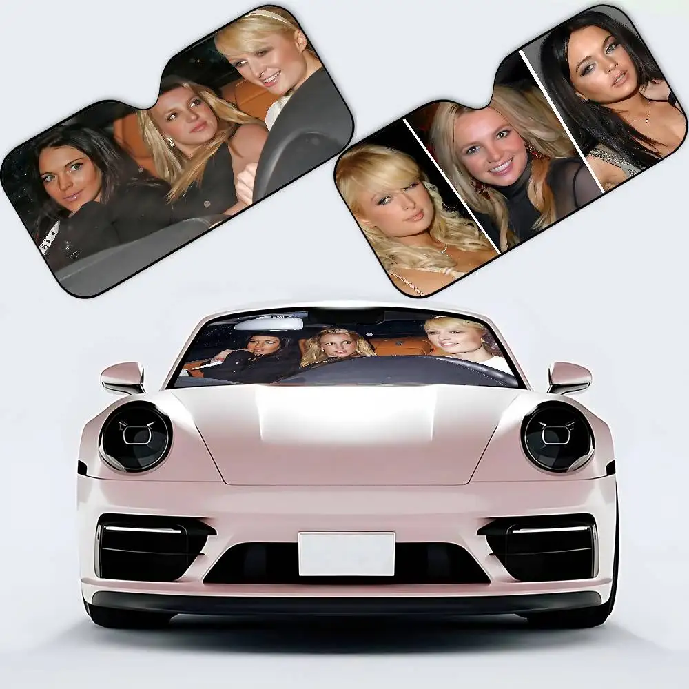 Paris Britney Lindsay-Hilton Car SunShade Car Sunshade Covers Cover Universal Windscreen Folding Visor - Image 2