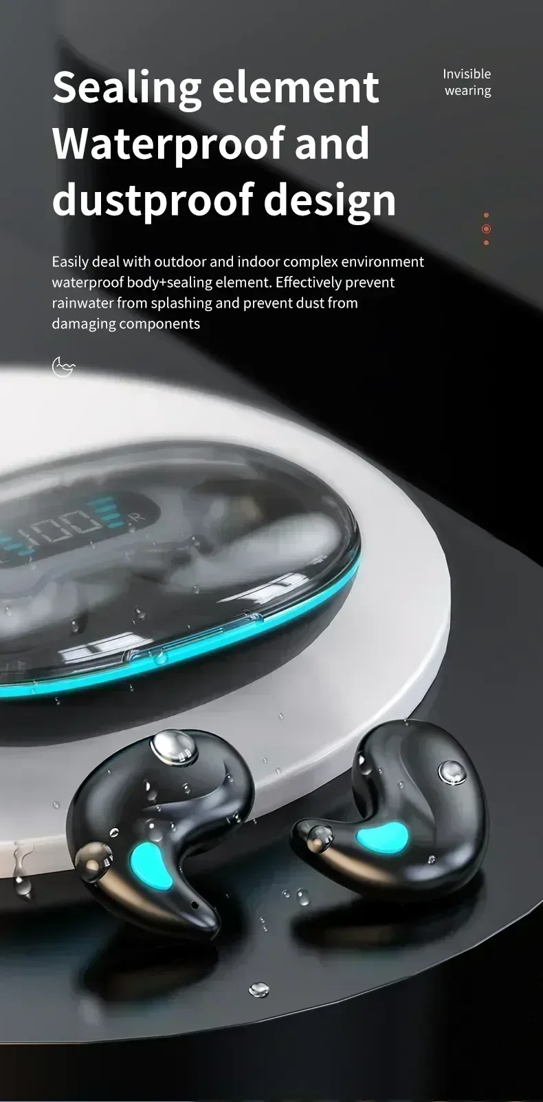 TWS Earphones Wireless Earphones Headphones Noise Reduction Sport Game Sleep Bluetooth Earbuds for all smartphones - Image 25
