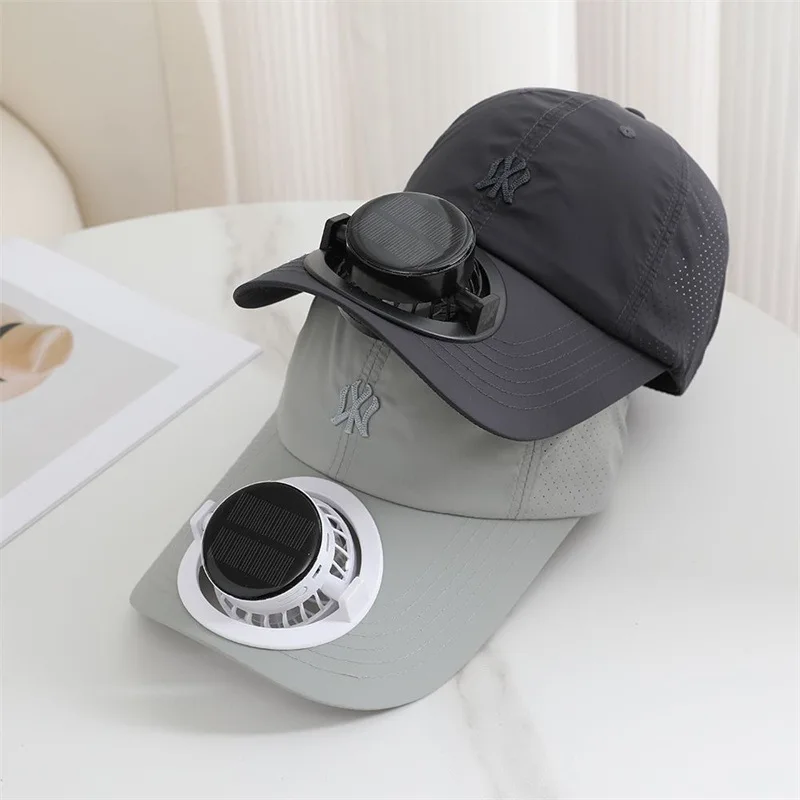 Outdoor Mesh Cap Solar Powered Charging Solar Fan Cap Summer New Style Breathable Sunshade Sun Protection men women Adults - Image 3