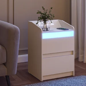 Bedside Table with 2 Drawers, Side Table, Stylish and Versatile, Ideal for Living Room and Bedroom