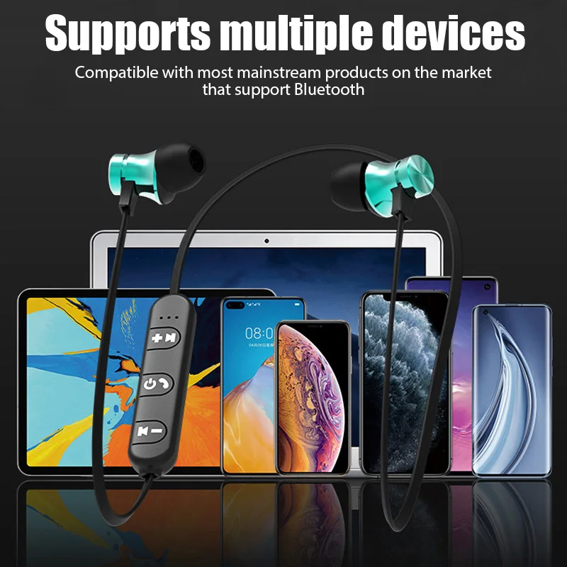 # XT-11 Bluetooth 4.2 Wireless Earphone Sports Headset Waterproof Earbuds Neckband Magnetic Headphone With Mic For Samrtphones - Image 9