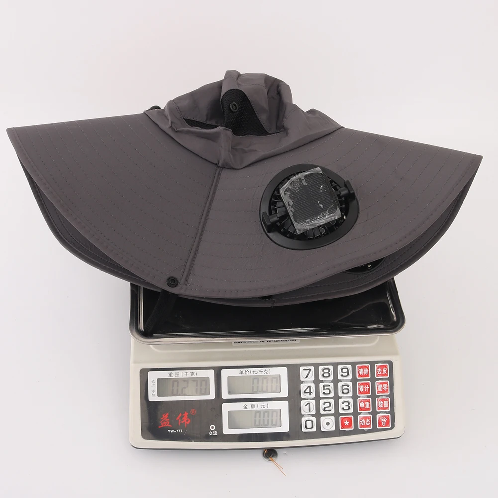 Wide Brim Solar Fan Hat UV Resistant Lightweight Rechargeable Sun Hat with 2 Solar Fan Fisherman Hat for Outdoor Hiking Camping - Image 31