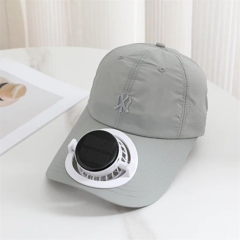Outdoor Mesh Cap Solar Powered Charging Solar Fan Cap Summer New Style Breathable Sunshade Sun Protection men women Adults - Image 8