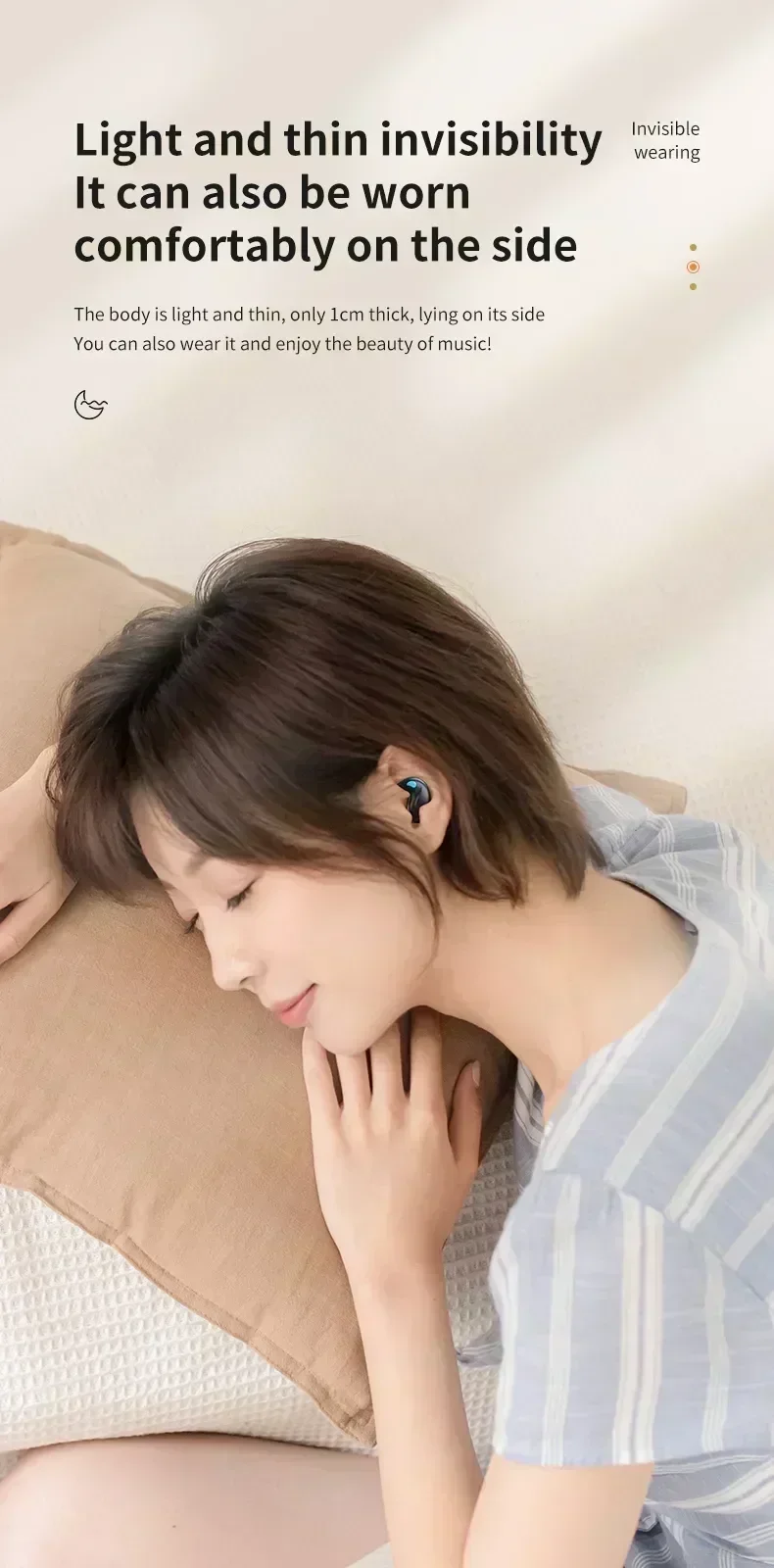 TWS Earphones Wireless Earphones Headphones Noise Reduction Sport Game Sleep Bluetooth Earbuds for all smartphones - Image 15
