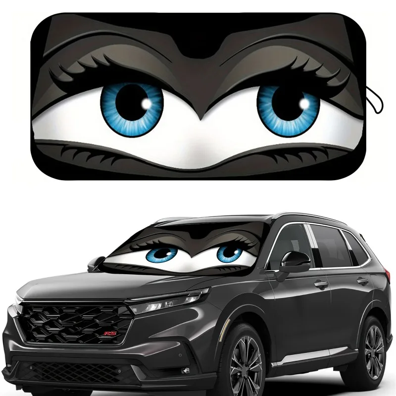 Cartoon Folding Car Sunshade Windshield Protector with UV and Heat Protection for Vehicle Interior Easy To Install