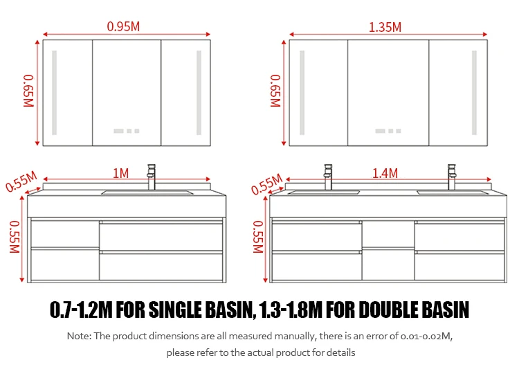 Solid Wood Boards Modern Smart Home Improvement Furniture Bathroom Fixture Bathroom Cabinets Bathroom Vanities Cabinet with Sink - Image 35