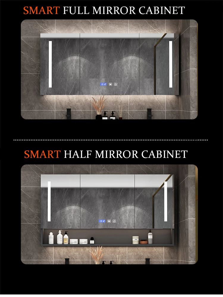 Solid Wood Boards Modern Smart Home Improvement Furniture Bathroom Fixture Bathroom Cabinets Bathroom Vanities Cabinet with Sink - Image 22