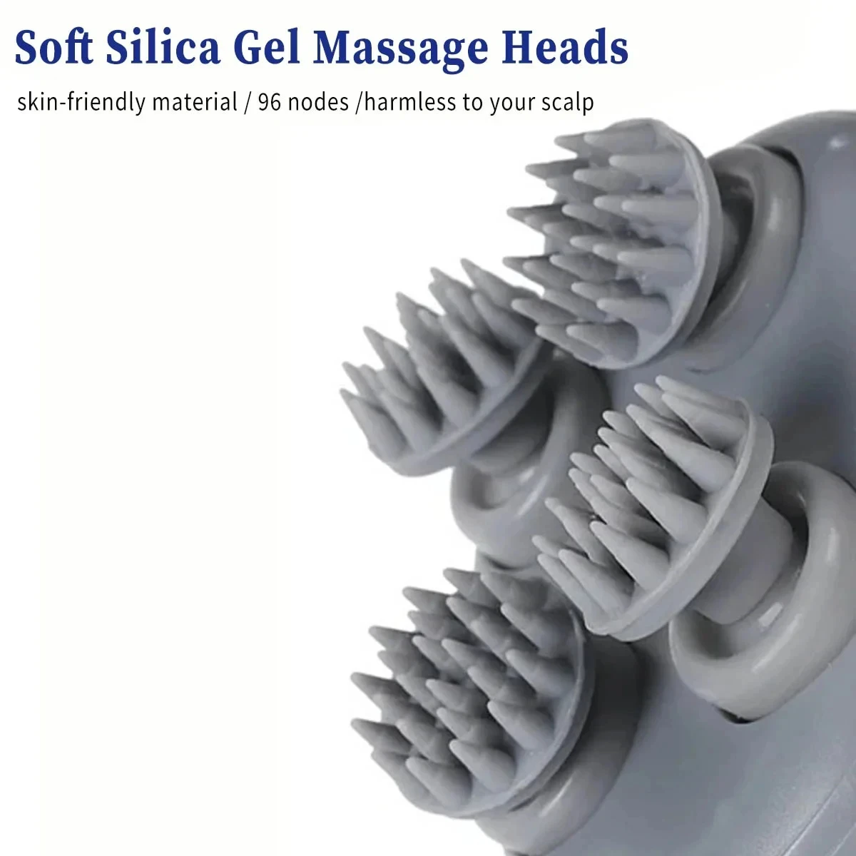 Head Massager with Adjustable Speed for Scalp Massage Red Light for Hair Care Soft Silicone for Deep Kneading of the Head - Image 3