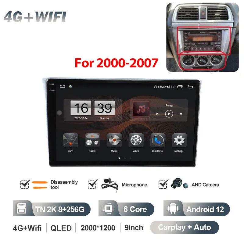MAMSM For Subaru Impreza WRX 2000 - 2007 Car Radio Multimedia Video Player CarPlay Auto 4G Wifi GPS DSP IPS Navigation Head Unit - Image 9