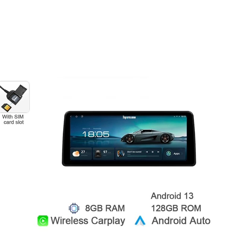 12.3" Carplay Android 14 Car Radio GPS Stereo Navigation Wifi Bluetooth Autoradio For Lexus RX300 RX330 RX350 RX400h 2004-2007 - Image 11