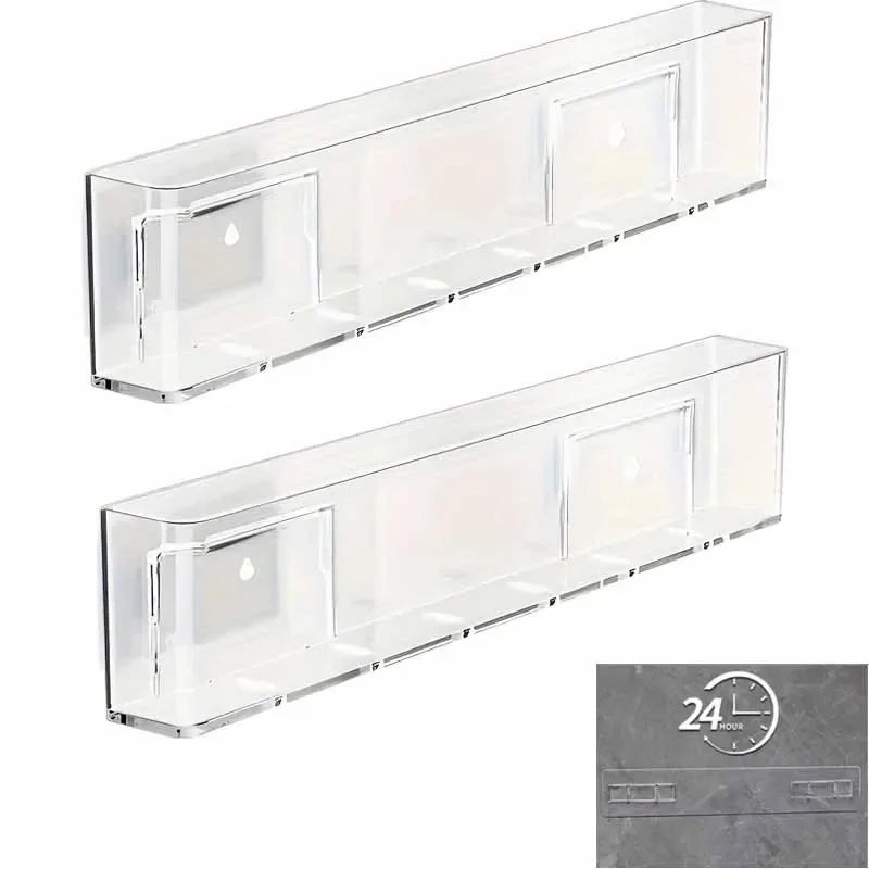 Creative Wall Mounted Bookcase Shelves Bedroom Wall Acrylic Wall Hanging Baskets Storage Racks Baskets Hanging Racks Bookshelves - Image 12