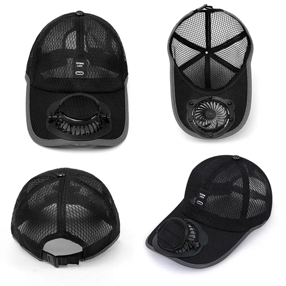 Newly upgrade breathable Sunhat with Solar Fan Sun Block Baseball Hat with Solar Fan USB Charging Fan Outdoor Sunhats - Image 5