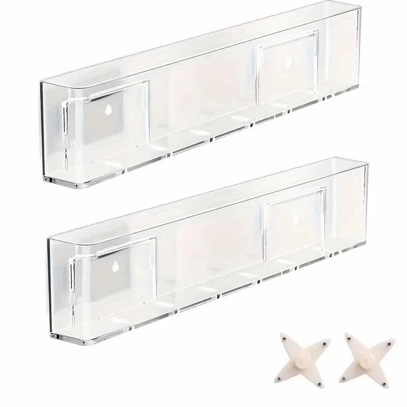 Creative Wall Mounted Bookcase Shelves Bedroom Wall Acrylic Wall Hanging Baskets Storage Racks Baskets Hanging Racks Bookshelves - Image 7