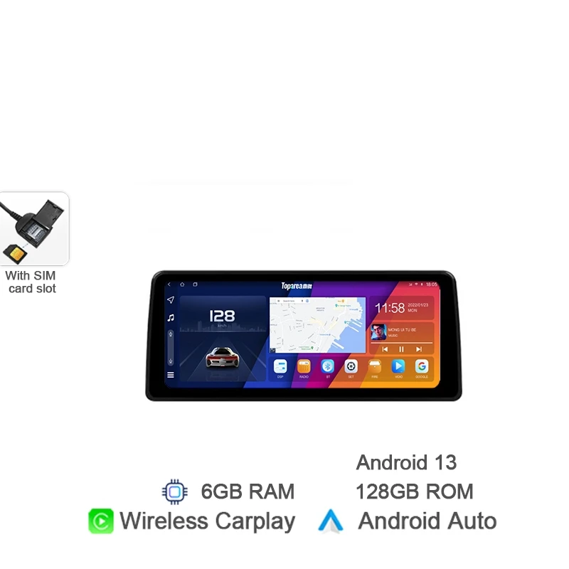 12.3" Carplay Android 14 Car Radio GPS Stereo Navigation Wifi Bluetooth Autoradio For Lexus RX300 RX330 RX350 RX400h 2004-2007 - Image 12