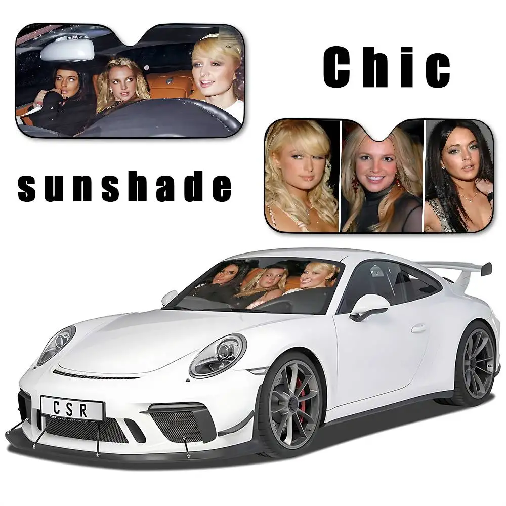 Paris Britney Lindsay-Hilton Car SunShade Car Sunshade Covers Cover Universal Windscreen Folding Visor - Image 6