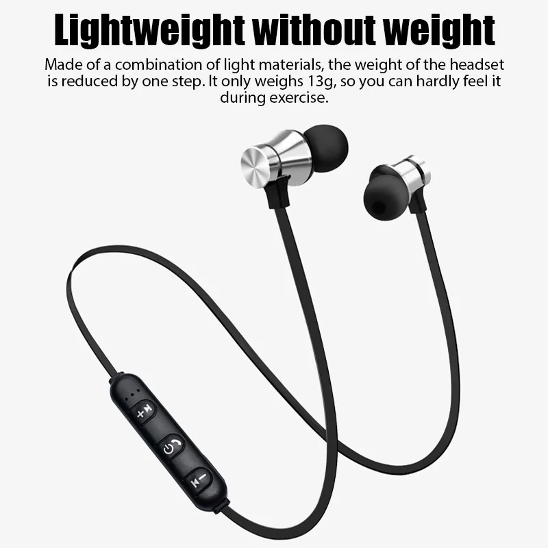# XT-11 Bluetooth 4.2 Wireless Earphone Sports Headset Waterproof Earbuds Neckband Magnetic Headphone With Mic For Samrtphones - Image 2