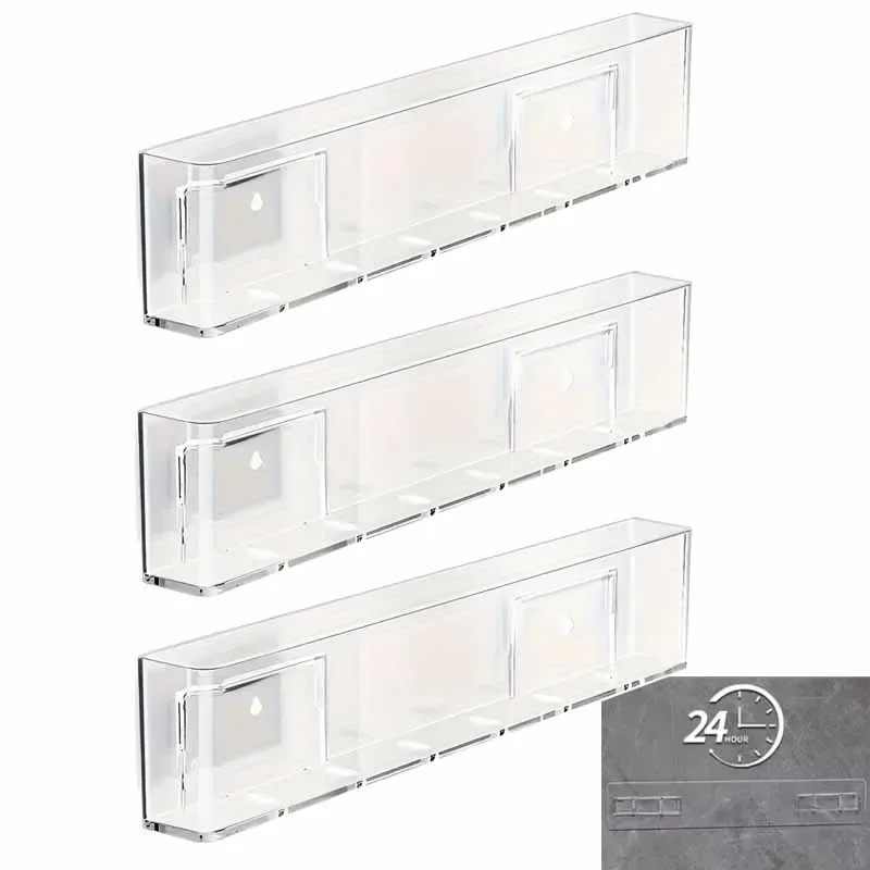 Creative Wall Mounted Bookcase Shelves Bedroom Wall Acrylic Wall Hanging Baskets Storage Racks Baskets Hanging Racks Bookshelves - Image 9