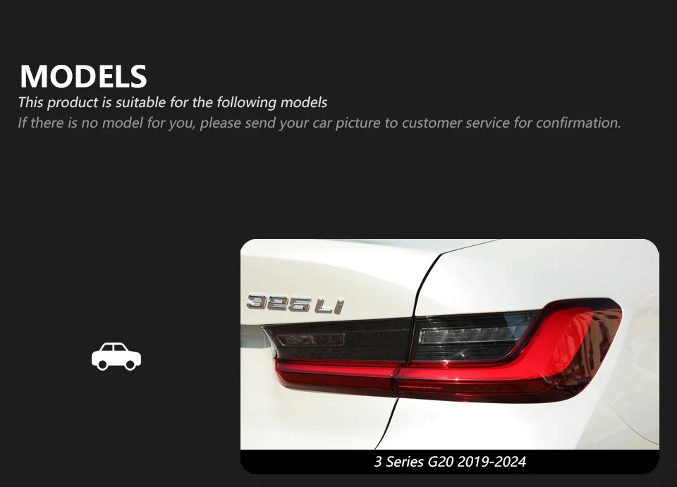 Car Lights for G20 2020-2024 3 Series 320i 325i LED Auto Taillights Assembly Upgrade Smoke Color Blink Lamp Tool Accessories - Image 12